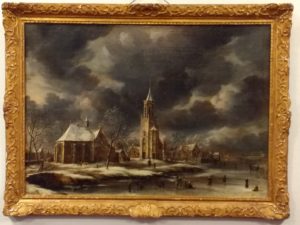 De kerk van Aarlanderveen door Van Beerstraten