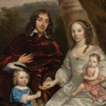 Govert van Slingelandt (1623-90), heer van Dubbeldam. Met zijn eerste vrouw Christina van Beveren en hun beide zoontjes
