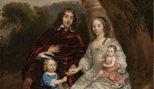Govert van Slingelandt (1623-90), heer van Dubbeldam. Met zijn eerste vrouw Christina van Beveren en hun beide zoontjes